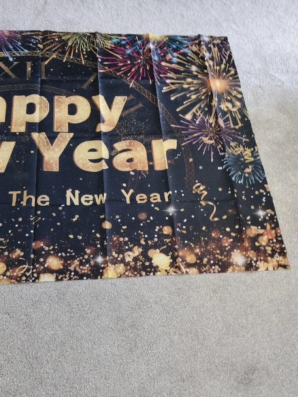 BRAND NEW Happy New Year Banner With Fireworks & Confetti Background